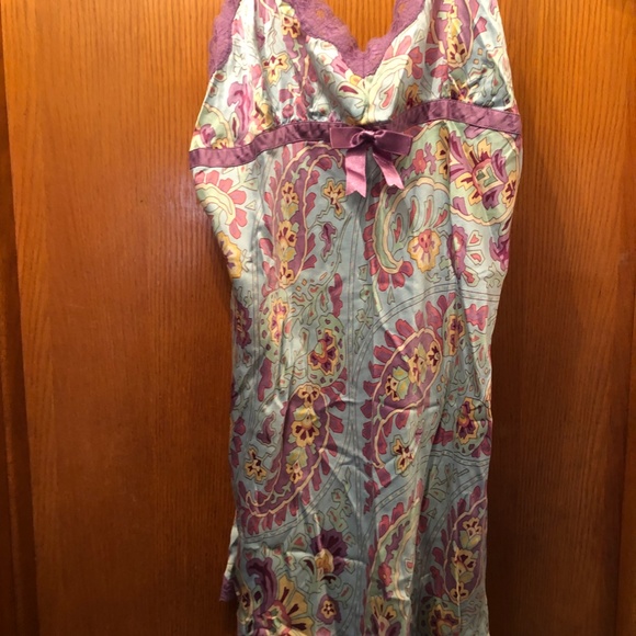 LUXURY NICK&NORA 100%SILK CHEMISE, RARE PLUS SIZEXXL,VHTF, EUC,VIBRANT, ELEGANT - Picture 6 of 16